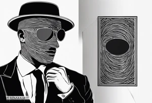 The drawing “the invisible man” by rene magritte tattoo idea