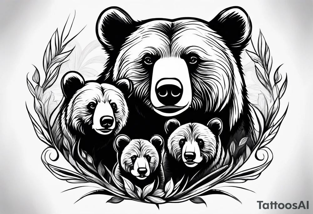 mamma bear and cub tattoo idea
