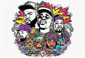 oldschool rappers tattoo idea