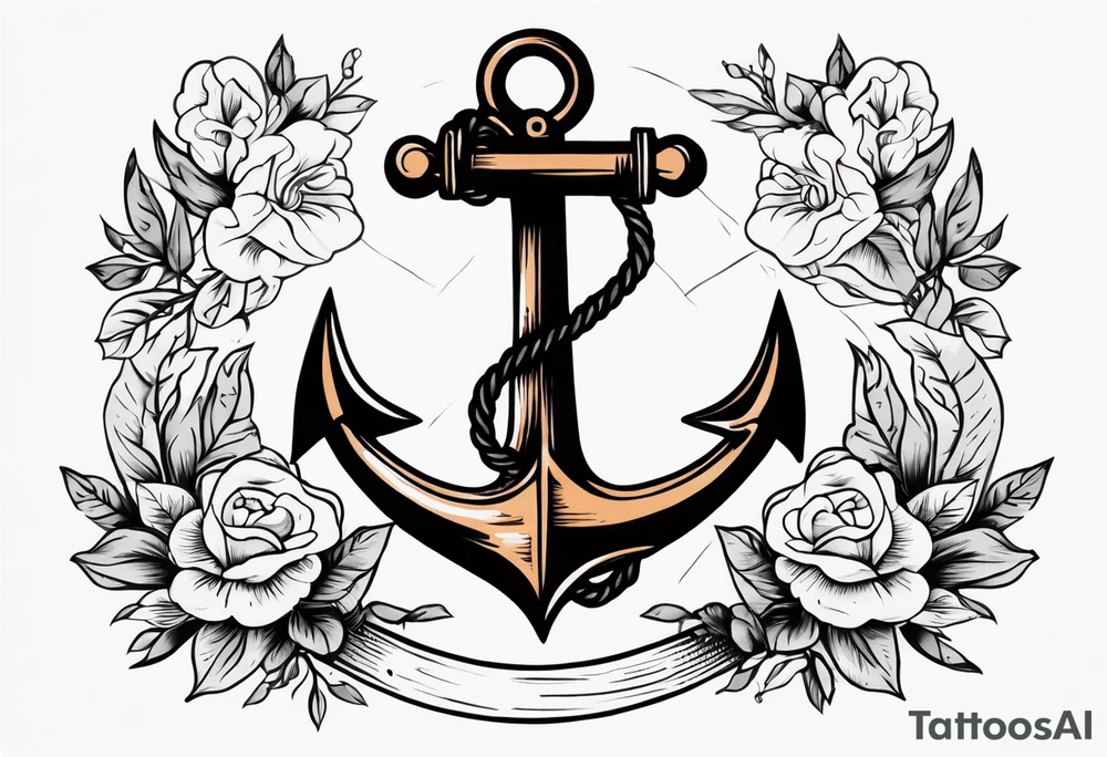 anchor old school vintage tattoo idea