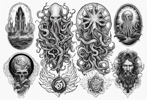 lovecraft myth tattoo for forearm tattoo idea
