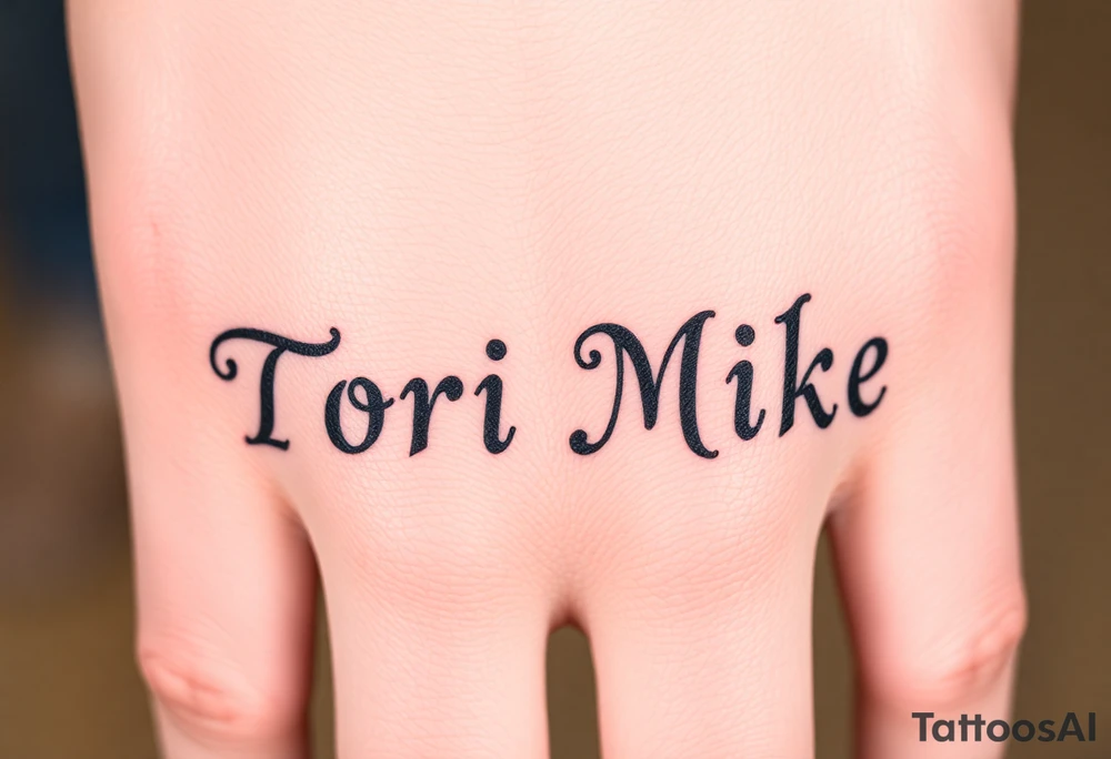 Tori Mike  ambigram tattoo idea