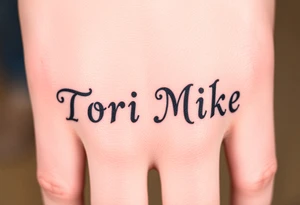 Tori Mike  ambigram tattoo idea