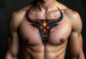 A taurus star constellation of copper fire, Taurus carries the ancient weight of desire and fertility. tattoo idea