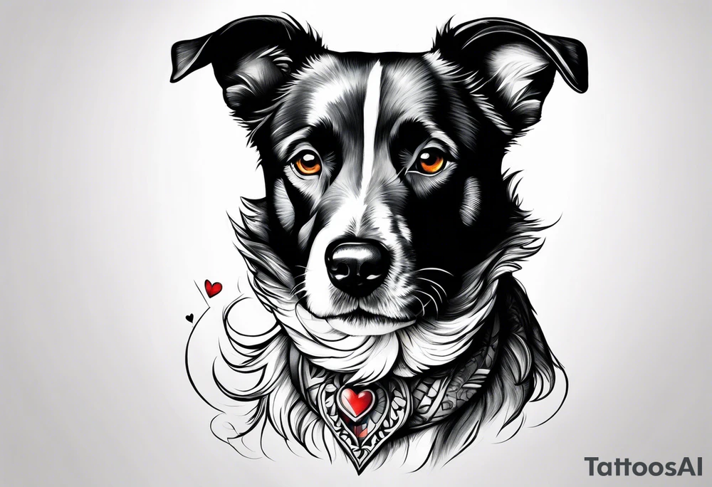 Dog love tattoo idea