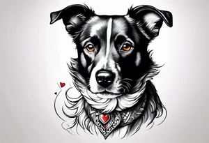 Dog love tattoo idea