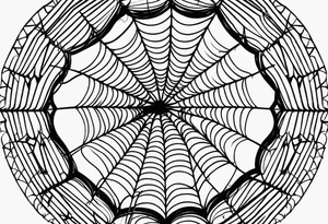 symmetrical spider web tattoo idea