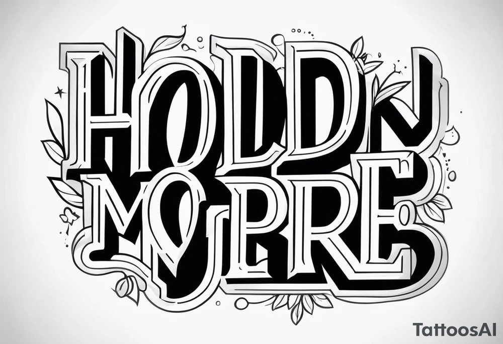 Hold on for one more day tattoo idea