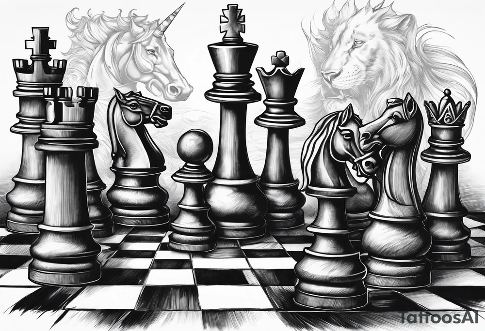 chess pieces falling down but the king remains on sold ground tattoo idea chess pieces falling down but the king remains on sold ground tattoo idea