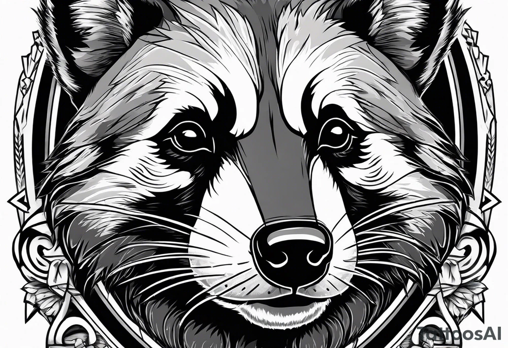 aggressive and killer badger/wolverine with cute face and some quotes tattoo idea aggressive and killer badger/wolverine with cute face and some quotes tattoo idea