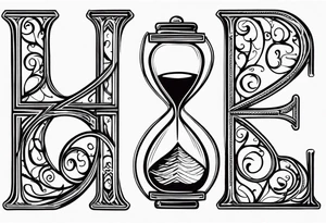 Love hourglass tattoo idea