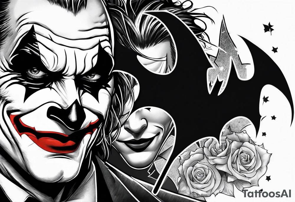 Joker and Batman tattoo idea
