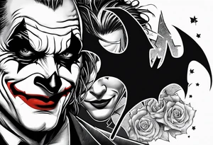 Joker and Batman tattoo idea