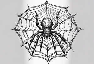 Skeleton hand with spider web tattoo idea