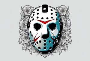 Friday the 13th Jason mask, horror, Japanese art tattoo idea