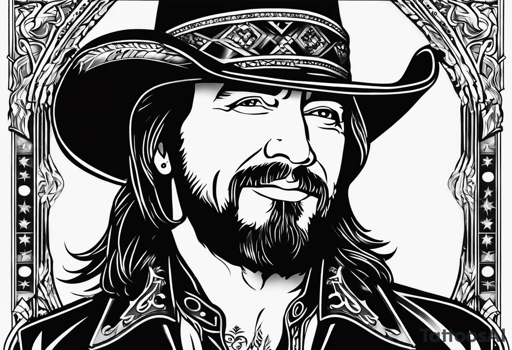 Waylon Jennings logo tattoo idea