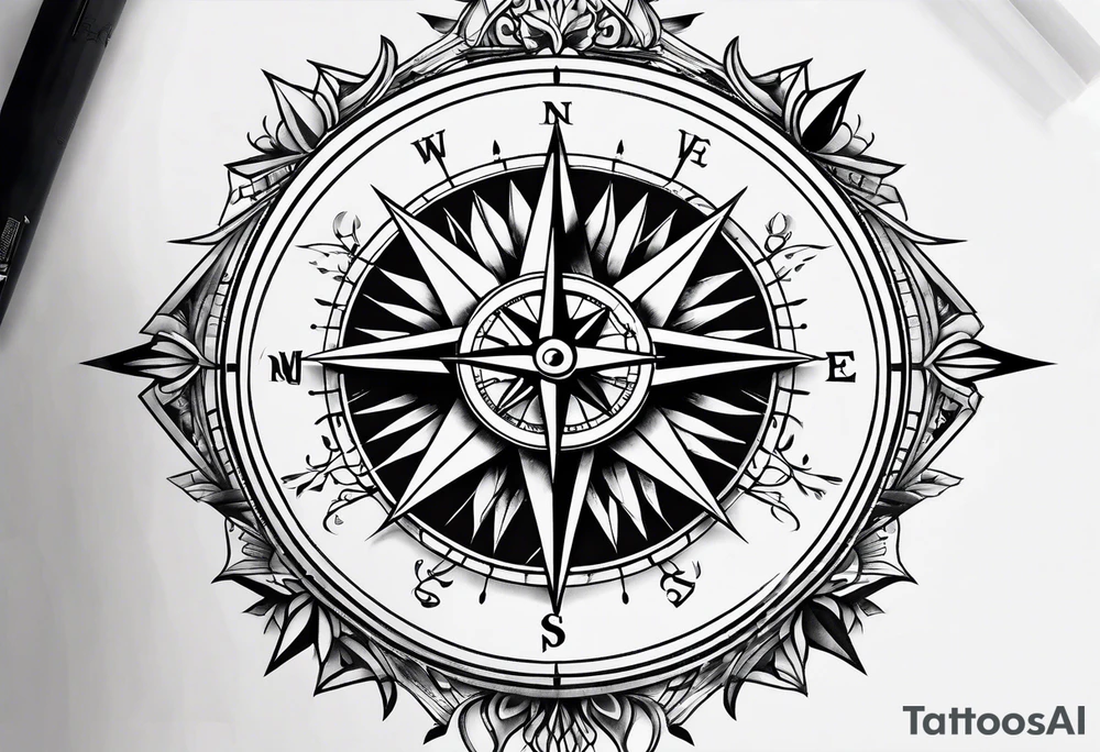 compass tattoo idea