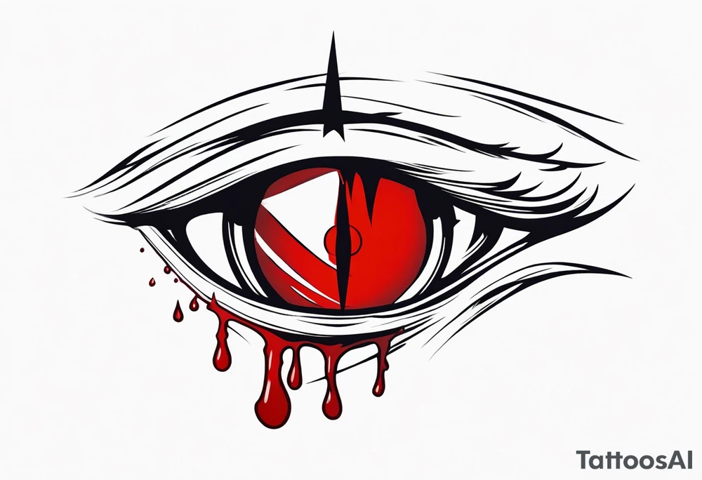 Alucard's bleeding tear tattoo in Hellsing tattoo idea