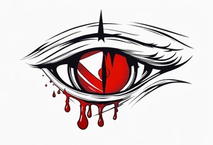 Alucard's bleeding tear tattoo in Hellsing tattoo idea