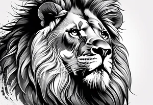 lion tattoo and popular background tattoo idea