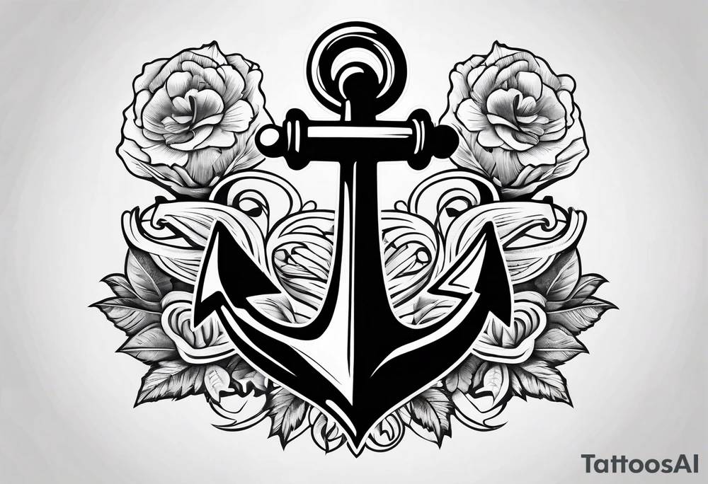 Traditional anchor tattoo idea