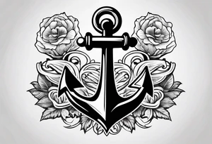 Traditional anchor tattoo idea