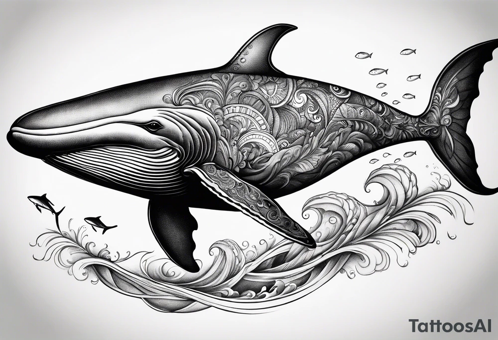 whale fish tattoo idea