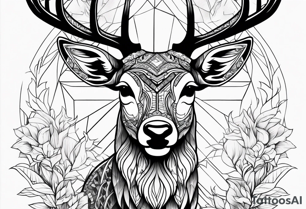 A deer that is big tattoo idea