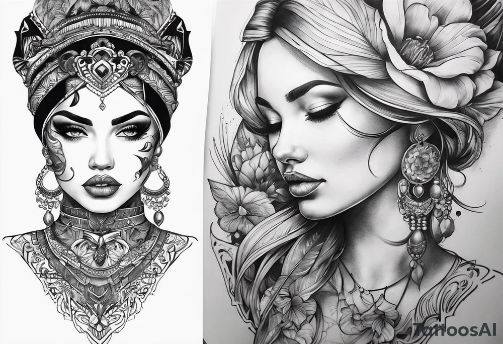 Слон со слоненком висящим на его хоботе tattoo idea