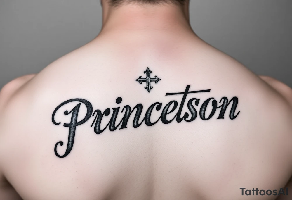 name tattoo princeton vertical tattoo idea