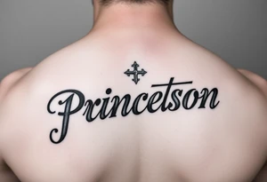 name tattoo princeton vertical tattoo idea