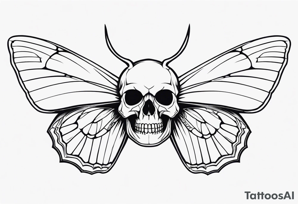 Skull Butterfly tattoo idea