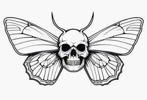 Skull Butterfly tattoo idea