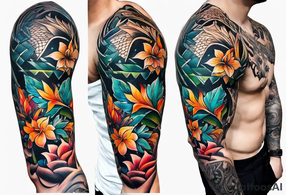 I want a unique half sleeve tattoo for men tattoo idea