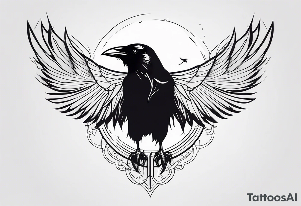 Raven tattoo idea