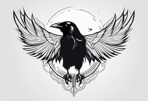 Raven tattoo idea