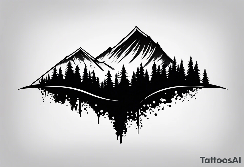 Small
Black
Mountain 
Silhouette tattoo idea