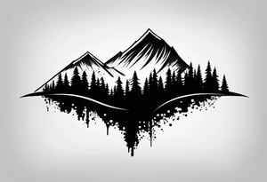 Small
Black
Mountain 
Silhouette tattoo idea