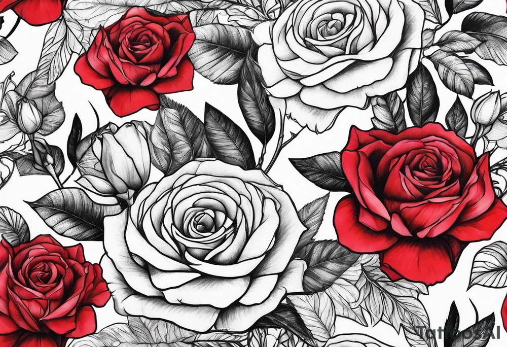 A bunch of roses tattoo idea