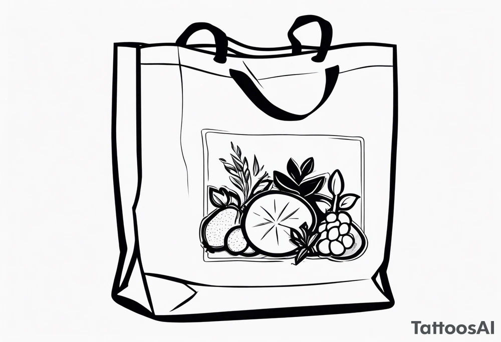 Thank you grocery bag plastic bag tattoo idea