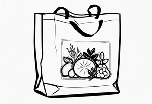 Thank you grocery bag plastic bag tattoo idea