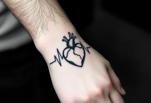 heartbeat rhythm with Nanny Mary and Heartbeat rhythm tattoo idea