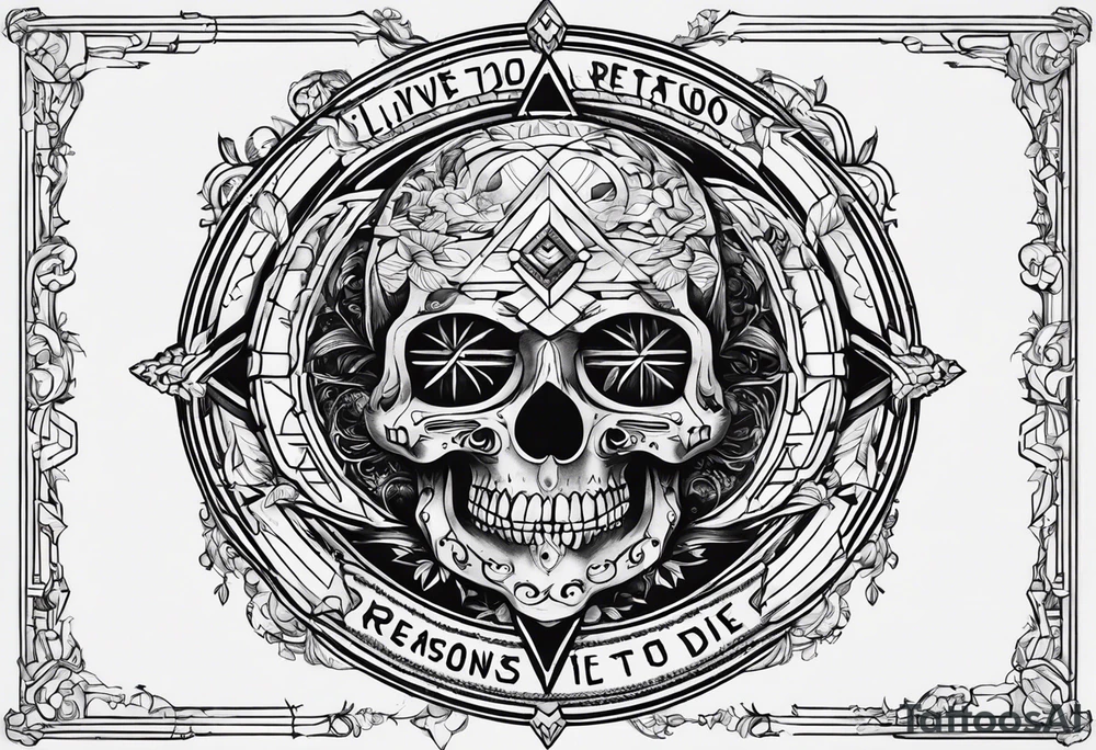 I want a tattoo that says reasons to live, give reasons to die tattoo idea