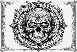 I want a tattoo that says reasons to live, give reasons to die tattoo idea
