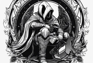 destiny 2 hunter on 1 knee tattoo idea
