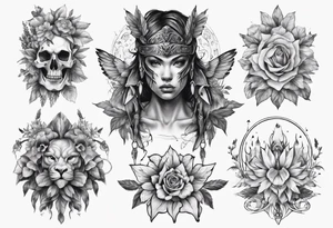 Warrior in the garden tattoo idea