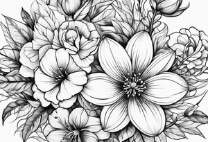 long floral stem tattoo idea