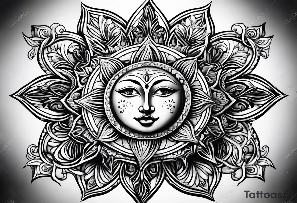 Sun tattoo idea