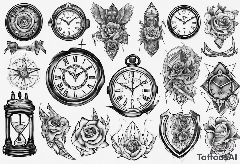 reloj de arena tattoo idea