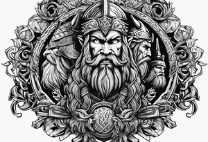 Viking battle tattoo idea